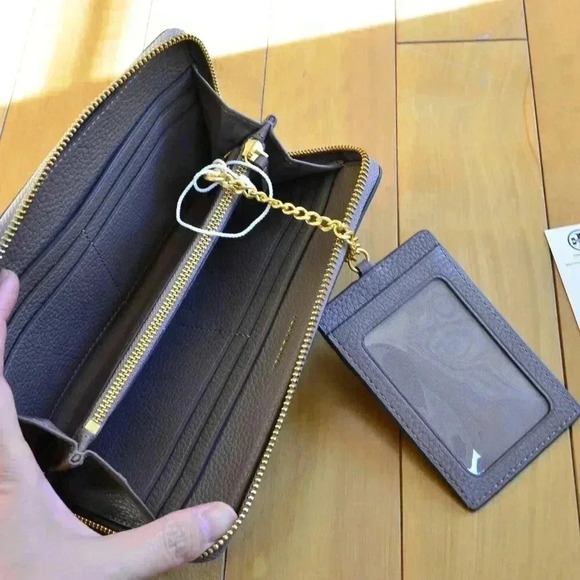 Tory Burch Britten Zip Continental Wallet Portobello - Picture 6 of 7